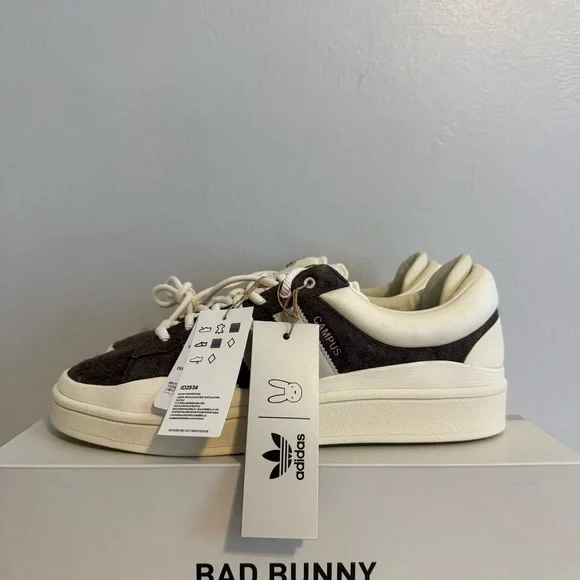 adidas gazelle silver green womens Campus BadBunny Deep Brown – Bravado Kicks